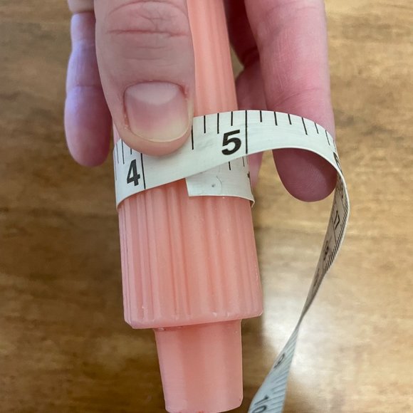 Vintage Ribbed Pink Candles Floral Scented 5.5" with Glass Bobeche Drip Catchers - Picture 2 of 8